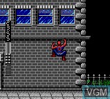 In-game screen of the game Spider-Man vs The Kingpin on Sega Game Gear