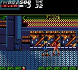 In-game screen of the game Streets of Rage on Sega Game Gear