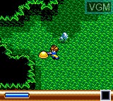 In-game screen of the game Sylvan Tale on Sega Game Gear