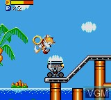 In-game screen of the game Tails no Sky Patrol on Sega Game Gear