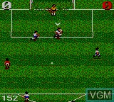 In-game screen of the game Ultimate Soccer on Sega Game Gear