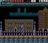 In-game screen of the game Vampire - Master of Darkness on Sega Game Gear