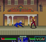 In-game screen of the game Virtua Fighter Mini on Sega Game Gear