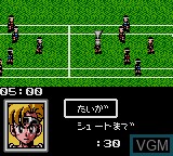 In-game screen of the game Honoo no Doukyuuji - Dodge Danpei on Sega Game Gear