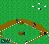 In-game screen of the game World Series Baseball '95 on Sega Game Gear
