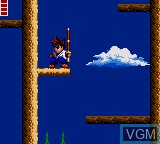 In-game screen of the game Kenyuu Densetsu Yaiba on Sega Game Gear