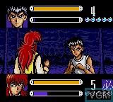 In-game screen of the game Yuu Yuu Hakusho II - Gekitou! Nanakyou no Tatakai on Sega Game Gear