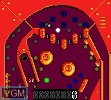 In-game screen of the game Pinball Dreams on Sega Game Gear
