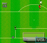 In-game screen of the game Sensible Soccer - European Champions on Sega Game Gear