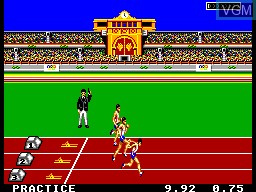 In-game screen of the game Olympic Gold - Barcelona '92 on Sega Game Gear