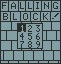 Title screen of the game Falling Block! on Videojet / Hartung Game Master