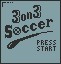 Title screen of the game 3-on-3 Soccer on Videojet / Hartung Game Master