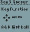 Menu screen of the game 3-on-3 Soccer on Videojet / Hartung Game Master