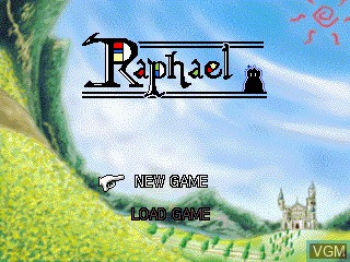 Menu screen of the game Raphael on GamePark Holdings Game Park 32