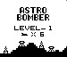 Title screen of the game Astro Bomber on Epoch Game Pocket Comp.
