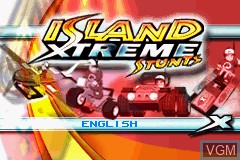 Title screen of the game Island Xtreme Stunts on Nintendo GameBoy Advance