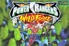 Title screen of the game Power Rangers - Wild Force on Nintendo GameBoy Advance