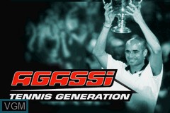 Title screen of the game Agassi Tennis Generation on Nintendo GameBoy Advance