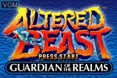 Title screen of the game Altered Beast - Guardian of the Realms on Nintendo GameBoy Advance