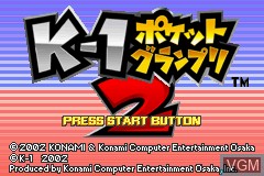 Title screen of the game K-1 Pocket Grand Prix 2 on Nintendo GameBoy Advance