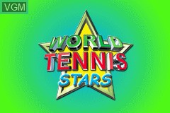 Title screen of the game World Tennis Stars on Nintendo GameBoy Advance