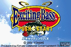 Title screen of the game Exciting Bass Mobile on Nintendo GameBoy Advance