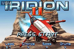 Title screen of the game Iridion II on Nintendo GameBoy Advance