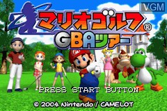 Title screen of the game Mario Golf - GBA Tour on Nintendo GameBoy Advance