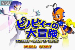 Title screen of the game Pinobee no Daibouken on Nintendo GameBoy Advance