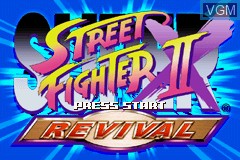 Title screen of the game Super Street Fighter II X - Revival on Nintendo GameBoy Advance