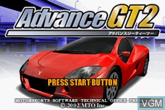 Title screen of the game Advance GT 2 on Nintendo GameBoy Advance