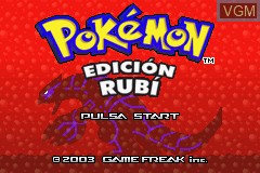 Title screen of the game Pokemon - Edicion Rubi on Nintendo GameBoy Advance