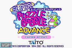 Title screen of the game Super Puzzle Bobble Advance on Nintendo GameBoy Advance