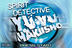 Title screen of the game Yu Yu Hakusho - Ghost Files - Spirit Detective on Nintendo GameBoy Advance