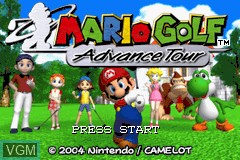 Title screen of the game Mario Golf - Advance Tour on Nintendo GameBoy Advance