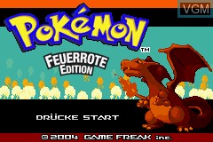 Title screen of the game Pokemon - Feuerrote Edition on Nintendo GameBoy Advance