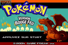 Title screen of the game Pokemon - Version Rouge Feu on Nintendo GameBoy Advance