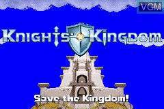 Title screen of the game LEGO Knights' Kingdom on Nintendo GameBoy Advance