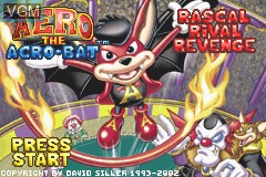 Title screen of the game Aero the Acro-bat on Nintendo GameBoy Advance