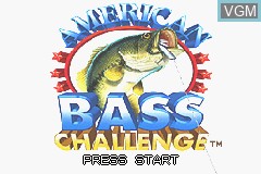 Title screen of the game American Bass Challenge on Nintendo GameBoy Advance