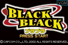 Title screen of the game Black Black on Nintendo GameBoy Advance
