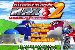 Title screen of the game Bomberman Max 2 - Red Advance on Nintendo GameBoy Advance