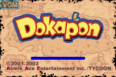 Title screen of the game Dokapon - Monster Hunter on Nintendo GameBoy Advance