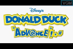 Title screen of the game Donald Duck Advance on Nintendo GameBoy Advance