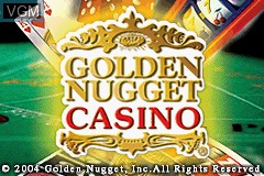 Title screen of the game Golden Nugget Casino on Nintendo GameBoy Advance
