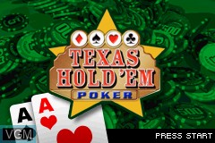 Title screen of the game Texas Hold 'Em Poker on Nintendo GameBoy Advance