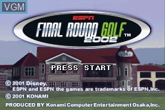 Title screen of the game ESPN Final Round Golf 2002 on Nintendo GameBoy Advance