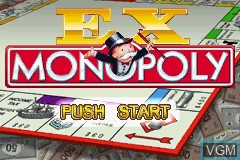 Title screen of the game EX Monopoly on Nintendo GameBoy Advance