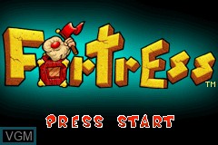 Title screen of the game Fortress on Nintendo GameBoy Advance