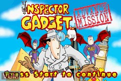 Title screen of the game Inspector Gadget - Advance Mission on Nintendo GameBoy Advance